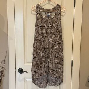 Kavu Brown Patterned High Low Dress